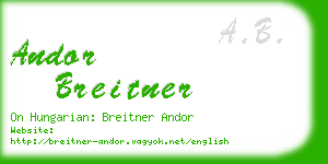 andor breitner business card